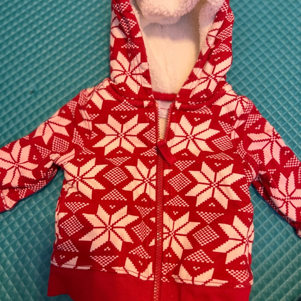 Hanna Andersson Festive Red and White Kids Hoodie